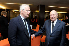 Former British Prime Minister John Major and former President FW de Klerk