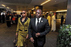 President Joseph Kabila of the DRC and his wife